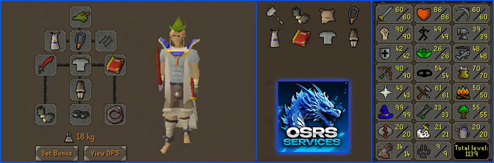 86CB | 99 Mage Zerker with Barrows Gloves